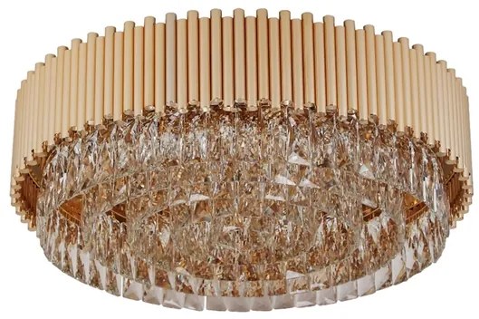 Plafon De Sobrepor Cristal Metal Ouro Frances Notre-Dame