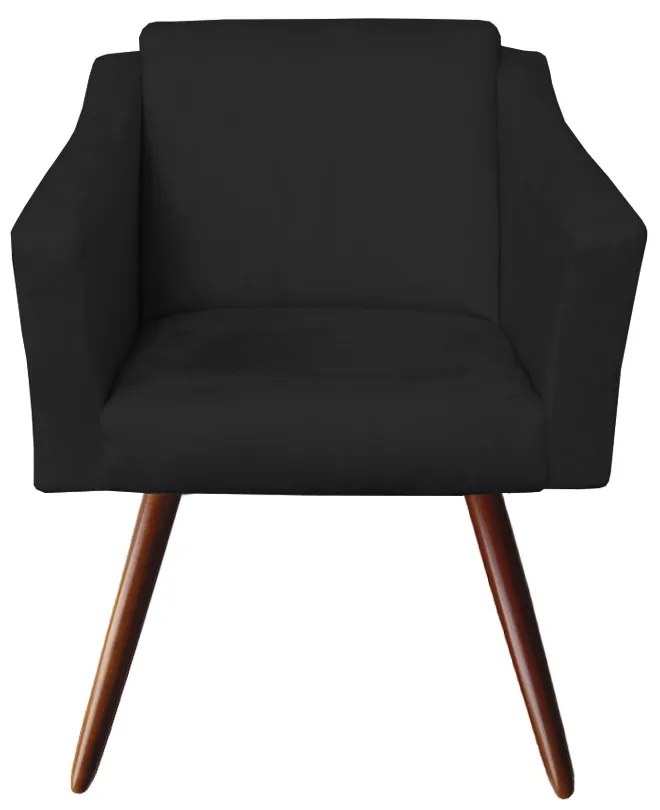 Poltrona San Marino Decorativa Suede Preto
