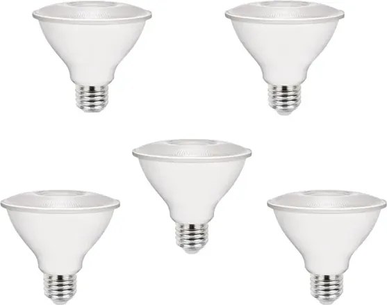 Kit 5 Lâmpadas Par30 Led 9w E27 900lm 25° 3000k