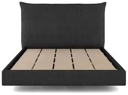 Cama Queen Flutuante Com Cabeceira 160cm Lyra S05 Linho Preto - Mpozen