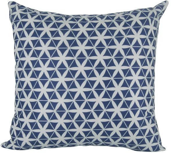 3 Capas para Almofadas Confort Veludo Geométrico Azul 50x50cm