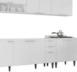 Armário de Cozinha CP05 Para Pia 180cm Pérola Z34 Branco    - Mpozenat