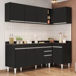 Armário de Cozinha Modulado de Canto Esquerdo 4 Peças CP50 Balcão com