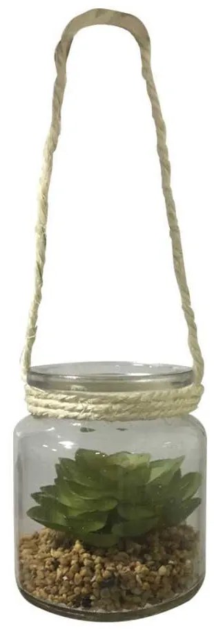 Vaso Suculenta de Pendurar com Vaso 11cm - D'Rossi