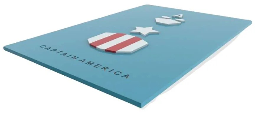 Quadro 3D Decorativo Capitão America Vingadores Marvel