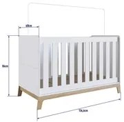 Berço 3 em 1 Mini Cama Sofá Certificado Inmetro Favo de Mel 001 Branco