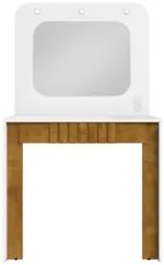 Penteadeira Camarim 90cm Com Espelho Lilian Branco/Naturalle B02 - Mpo