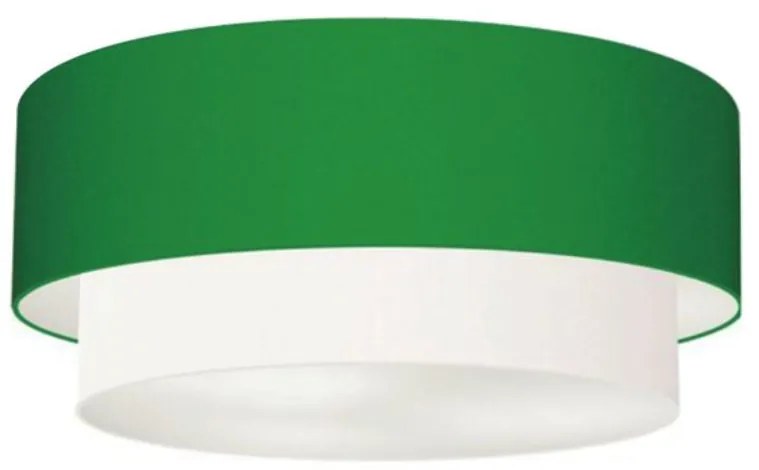 Plafon Para Sala Cilíndrico SL-3021 Cúpula Cor Verde Folha Branco