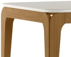 Mesa de Jantar Retangular 160cm 6 Lugares Yuma Ypê/Off N02 - Mpozenat