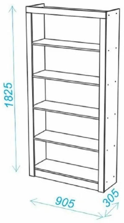 Estante 4 Prateleiras Livreiro Bl 01 - Branco
