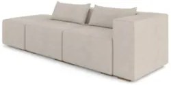 Sofá 4 Lugares 283cm Com Puff Esquerdo Fay Suede Bege Z55 - Mpozenat