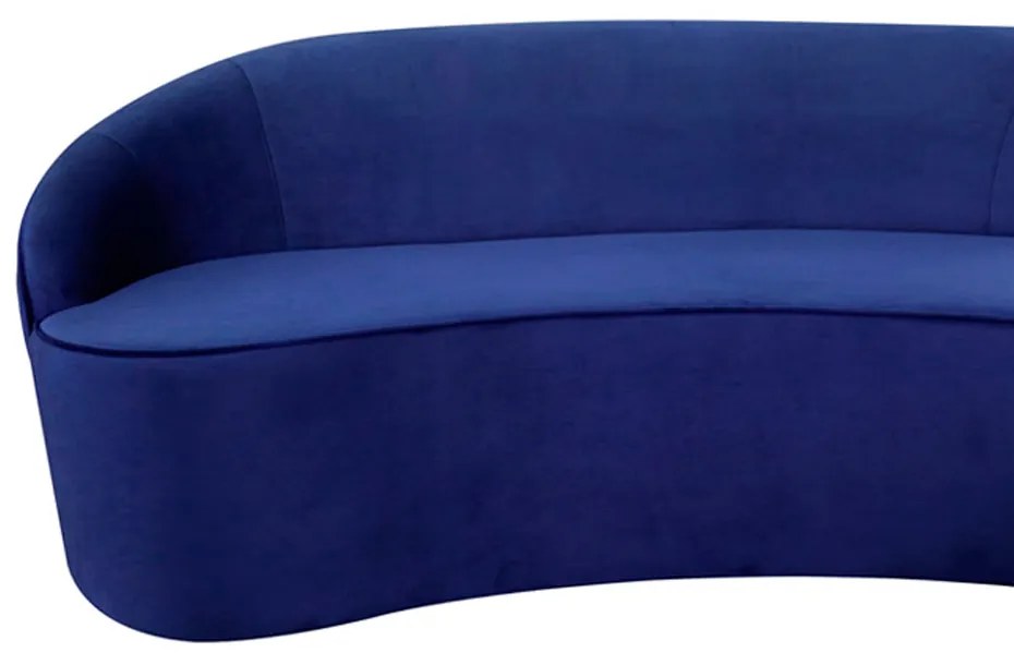 Sofá 3 Lugares Eros D07 Curvo 210cm Braço Esquerdo Veludo Royal - D'Rossi