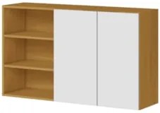 Armário de Cozinha Aéreo 120cm Noriel Cinamomo/Branco A15 - Mpozenato