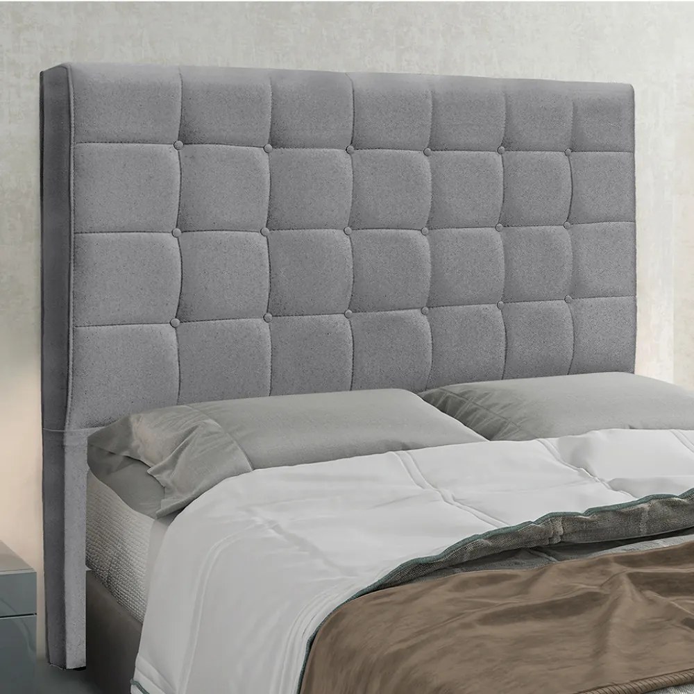 Cabeceira Cama Box Solteiro 90 cm Verona Linho S04 - D'Rossi - Cinza