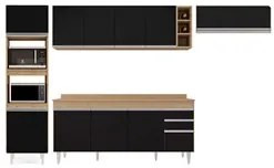 Armário de Cozinha Modulada 5 Peças CP17 Balcão com Tampo Castanho/Pre
