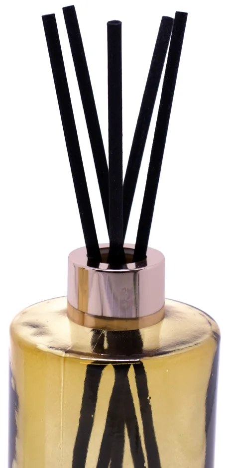 Kit Difusor e Porta Sabonete Liquido de Vidro Dourado - D'Rossi