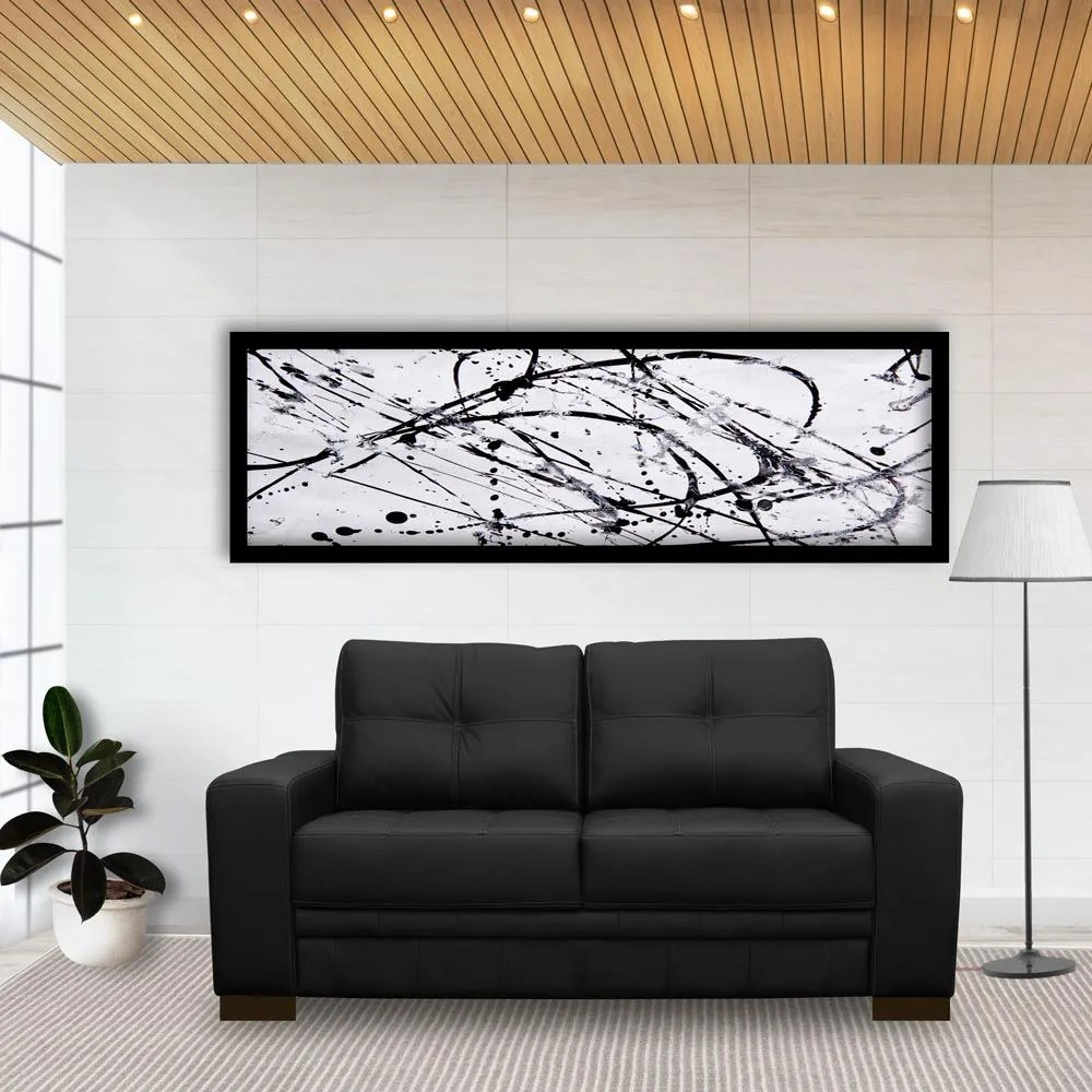 Sofá 2 Lugares Sala de Estar Milano 170cm Couro Preto G58 - Gran Belo