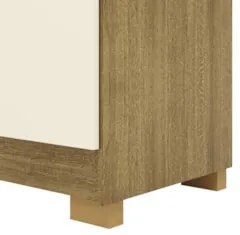 Guarda Roupa Casal 218cm Com Espelho Bolty Nature/Champanhe V02 - Mpoz