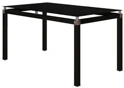 Jogo de Mesa Malva 140cm e 6 Cadeiras 118 Preto - Artefamol