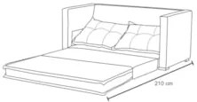 Sofá Cama Casal Articulável 2 Lugares Londres Suede Bege - D'Monegatto