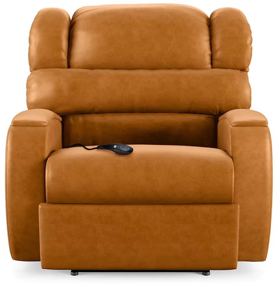 Poltrona do Papai Sala de Cinema Reclinável Kylie Controle Power Elétrico PU Whisky G23