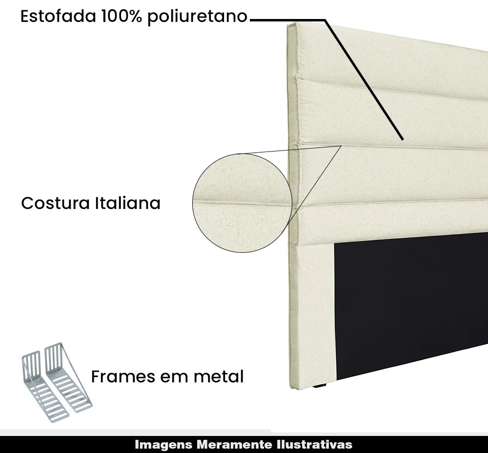 Cabeceira Decorativa 1,40M Guess Linho Natural G63 - Gran Belo