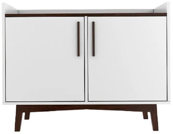 Armário Buffet Balcão Bpi 101 - Branco Castanho Pinus