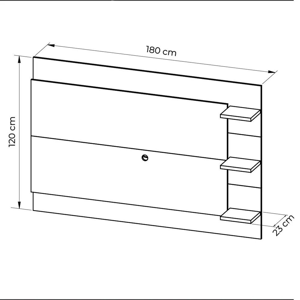 Painel Home para TV até 65 Sala de Estar PL3002 Capuccino/Off White G69 - Gran Belo
