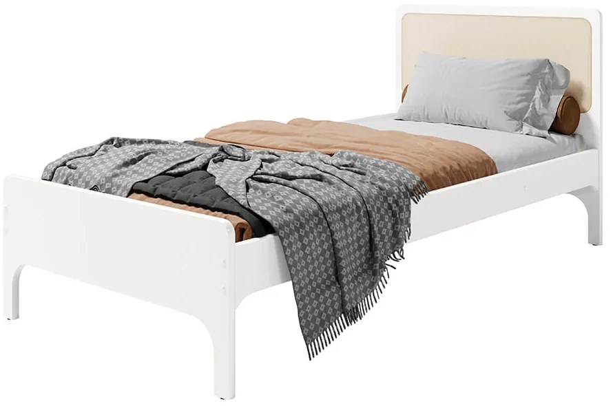 Cama Solteiro Brisa - Branco Fosco