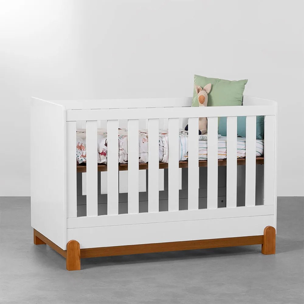 Berço Mini Cama Lotus - Branco Fosco