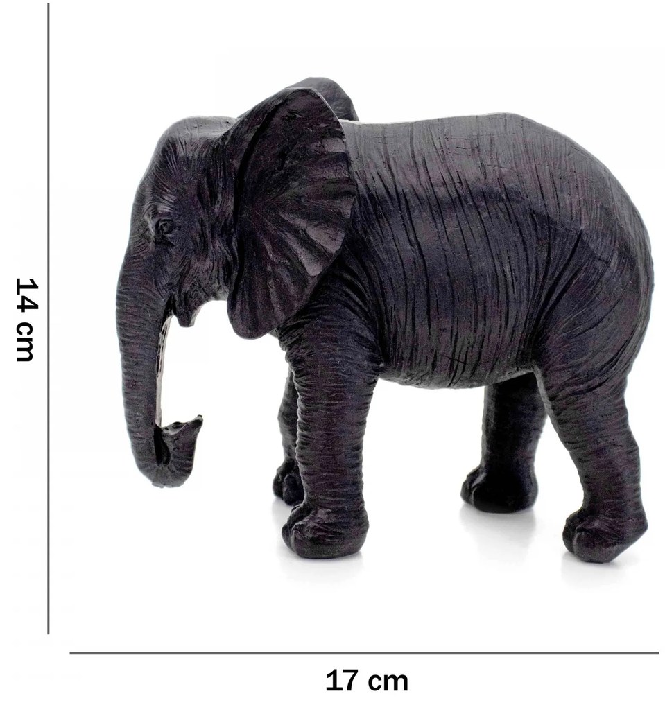 Escultura Decorativa Elefante Em Poliresina 14x17 cm M02 - D'Rossi