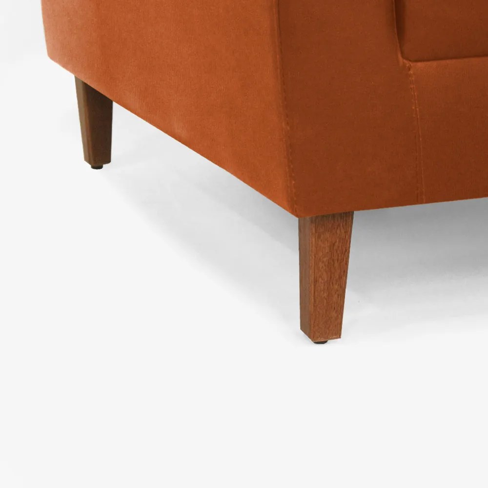 Conjunto 2 Poltrona Decorativa Gabriela Suede Telha