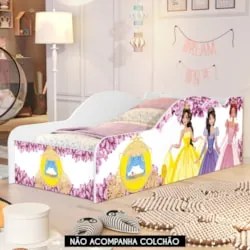 Mini Cama Infantil 148x68cm Personagens Princesa Rosa Z53 - Mpozenat