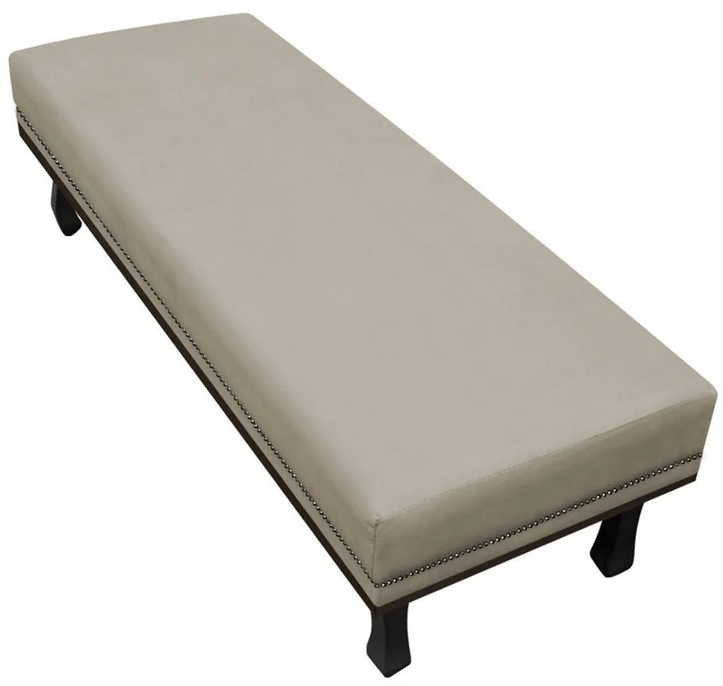 Calçadeira Solteiro Orlando P02 90 cm para cama Box Suede - ADJ Decor