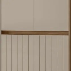Guarda Roupa Casal 216cm Com Espelho Freeze Carvalho/Fendi Z17 - Mpoze