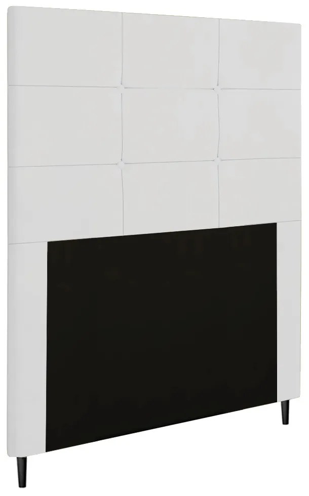 Cabeceira Luna Para Cama Box Solteiro 90 cm Corino M11 - D'Rossi - Branco