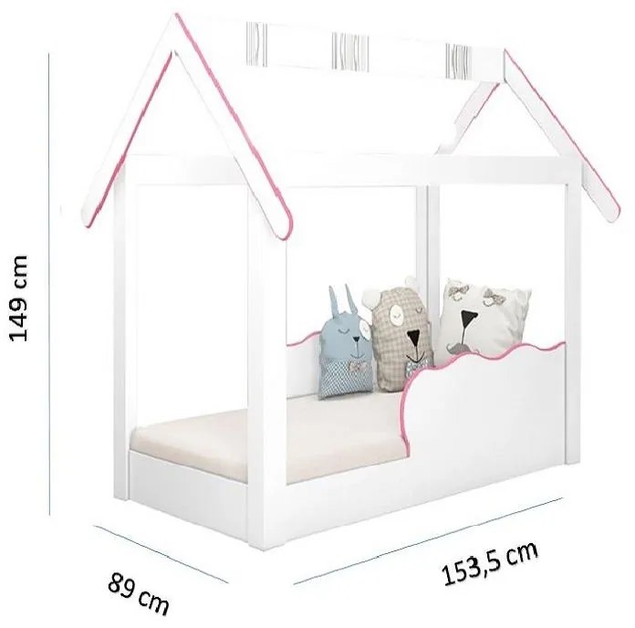 Cama Mini Casinha Montessoriana Infantil Rosa