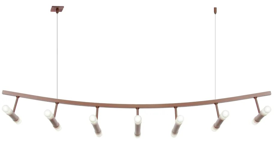 Pendente Flash Linear Curvo 17X32X120Cm Tubo Ponteira Dupla Acrílico M... (ONIX)