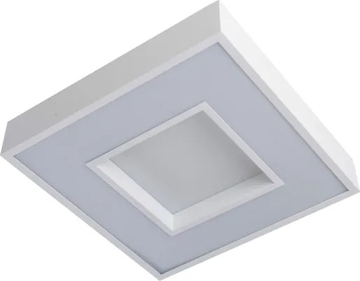 Plafon Led De Sobrepor Quadrado Branco 25,2W 3000K New Chess