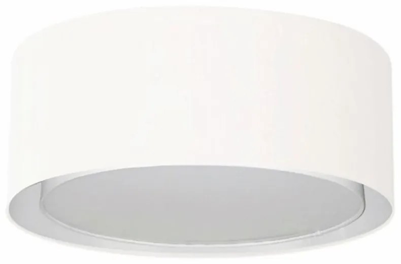 Plafon Duplo Cilíndrico Md-3036 Cúpula em Tecido 50x25cm Branco - Bivolt