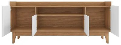 Rack Adria 1.60 Branco/Noce - Casa D Móveis