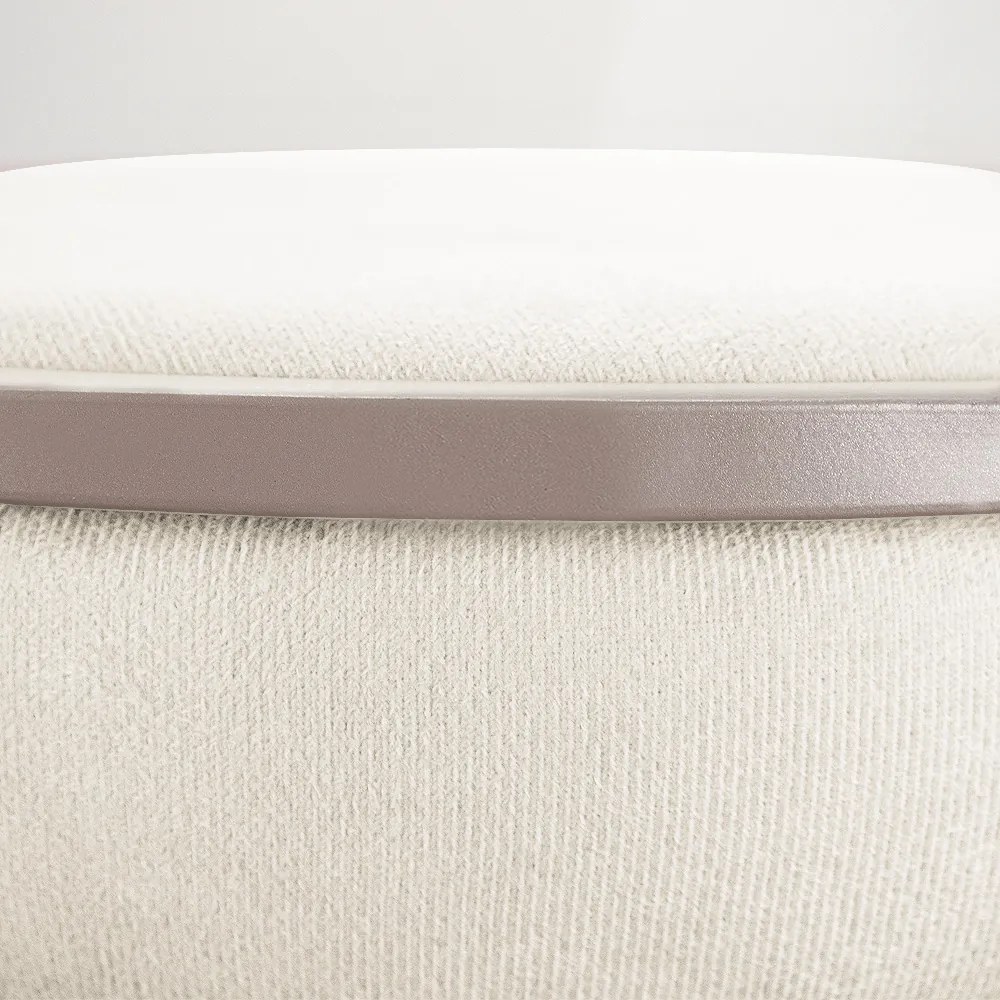 Puff Love Suede Bege Base Industrial Cobre