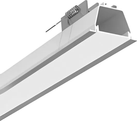 Perfil De Embutir Aluminio Branco 300Cm Para Fita De Led Fit40