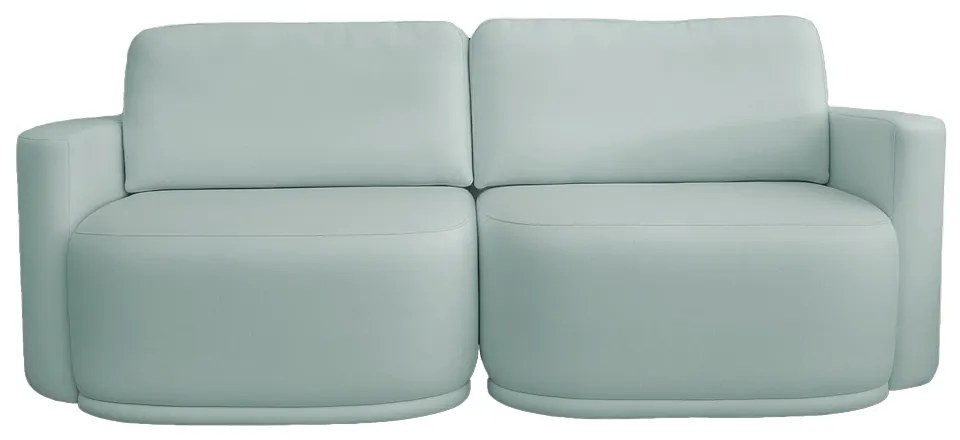 Sofá 2 Lugares Orgânico 194cm Modulado para Sala Brumma Bouclê  K01 - D'Rossi - Azul