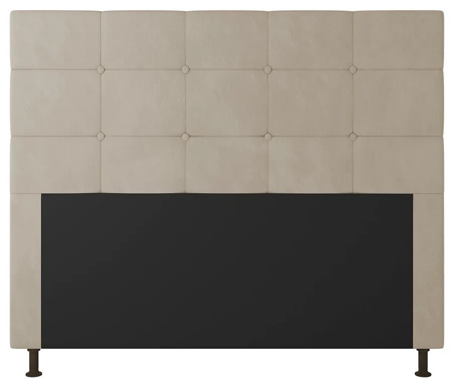 Cabeceira Stambul Para Cama Box Casal 140 cm Suede - D'Rossi - Bege