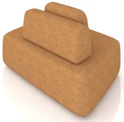 Sofá Modular 140cm Living Sala de Estar Moby Boucle Telha Z08 - Mpozen