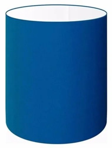 Cúpula em tecido cilíndrica abajur luminária cp-2009 13x15cm azul marinho