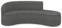 Sofá 4 Lugares Para Sala 220cm Orgânico Wendi Boucle Grafite I01 - Mp