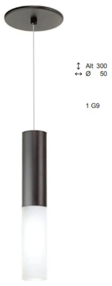Pendente Fence Vidro Tubo Cilindrico Ø05X30Cm 1Xg9 - Old Artisan Pd-56... (ROSE FOSCO / COBRE BRILHO)
