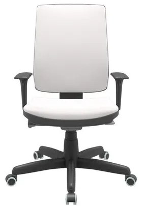 Cadeira Office Brizza Soft Vinil Branco Autocompensador Base Standard 120cm - 63901 Sun House